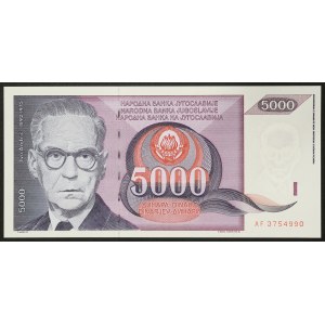 Yugoslavia, Socialist Federal Republic, 5.000 Dinara 1991