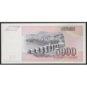 Yugoslavia, Socialist Federal Republic, 5.000 Dinara 1991