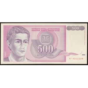 Yugoslavia, Federal Republic, 500 Dinara 1992