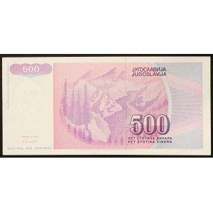 Yugoslavia, Federal Republic, 500 Dinara 1992