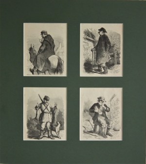 Franciszek Kostrzewski (1826-1911), Typy ludzkie. Zestaw czterech drzeworytów
