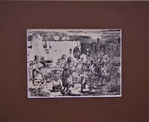 Seweryn Bieszczad (1852-1923), Scena wiejska,1881