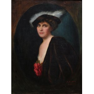 Maximilian Auerbach, Portrait of a Lady in a Hat, 1914
