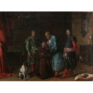 Roman Postempski, Hetman Oginski receives a deposition from the Barskaya generalship written on the shaved head of a Ukrainian Cossack