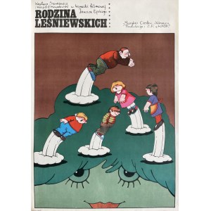 Edward Lutczyn, Poster for the film "The Lesniewski Family" directed by Janusz Leski, 1981