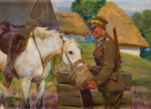 Jerzy Kossak (1886 Kraków - 1955 Kraków), Wspólny posiłek, 1935