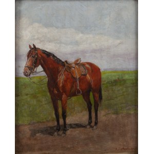 Antoni Piotrowski (1853 Nietulisko Duże near Kunów - 1924 Warsaw), Portrait of Furiosa (horse).