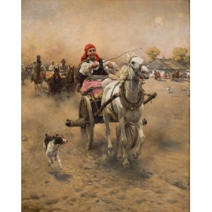 Alfred Wierusz-Kowalski (1849 Suwałki - 1915 Monachium), Pędzące zaprzęgi
