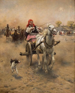 Alfred Wierusz-Kowalski (1849 Suwałki - 1915 Monachium), Pędzące zaprzęgi