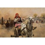 Alfred Wierusz-Kowalski (1849 Suwałki - 1915 Monachium), Pędzące zaprzęgi