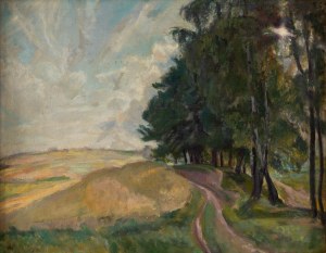 Wojciech Weiss (1875 Leorda, Rumunia - 1950 Kraków), Droga wśród pól, lata 20. XX w.