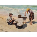 Feliks Michał Wygrzywalski (1875 Przemyśl - 1944 Rzeszów), Siesta na pláži, 1923