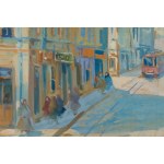 Erno Erb (1878 Lwów (?) - 1943 Lwów), Ulica Ruska we Lwowie z widokiem na dzwonnicę kościoła dominikanów
