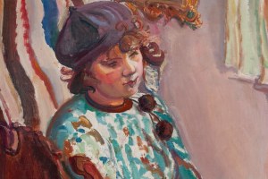 Kasper Pochwalski (1899 Kraków - 1971 Kraków), Portret dziewczyny w berecie, 1930