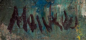 Zygmunt Józef Menkes (1896 Lwów - 1986 Riverdale, USA), Wnętrze z bukietem kwiatów w wazonie i skrzypcami (