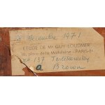 Włodzimierz Terlikowski (1873 Poraj k. Łodzi - 1951 Paryż), Martwa natura z bukietem kwiatów, pomarańczami i żołną, 1946