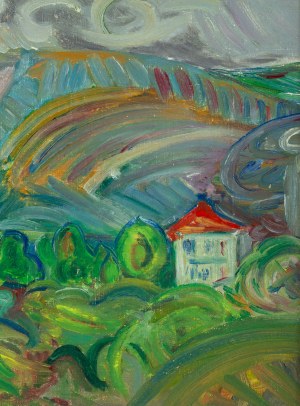 Maurice Blond (1899 Łódź - 1974 Clamart we Francji), Pejzaż z Céret