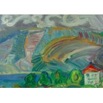 Maurice Blond (1899 Łódź - 1974 Clamart we Francji), Pejzaż z Céret
