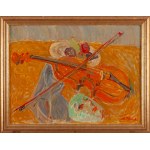 Maurice Blond (1899 Łódź - 1974 Clamart we Francji), Martwa natura ze skrzypcami i maską