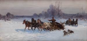 Czesław Wasilewski (1875 Warszawa - 1947 Łódź), Po polowaniu na łosia