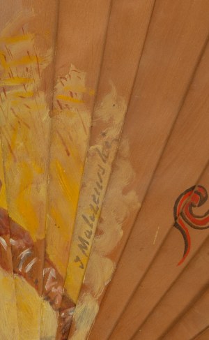 Jacek Malczewski (1854 Radom - 1929 Kraków), Wachlarz z parą żniwiarzy, 1900