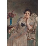 Jan Bąkowski (1872 Kraków - 1934 Kraków), Dama w salonie