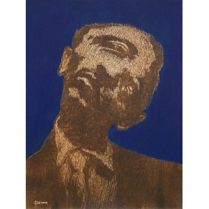 Zbigniew (GRE) GRĘZIAK (ur. 1963), Portret mężczyzny, z cyklu: Gorszy Sort, 2021
