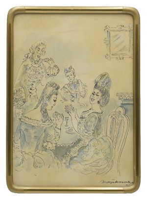 Maja BEREZOWSKA (1898-1978), [Spotkanie towarzyskie], 1956