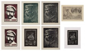 Stefan SZMIDT (ur. 1943), Zestaw 8 grafik - Józef Piłsudski