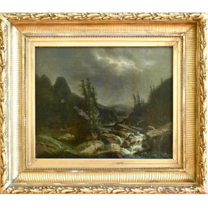 Feliks BRZOZOWSKI (1836-1892), Tempête à Ojców, 1872