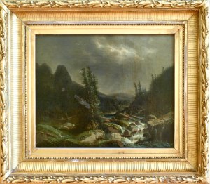 Feliks BRZOZOWSKI (1836-1892), Burza w Ojcowie, 1872