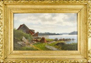 Józef JAROSZYŃSKI (1835-1900), Nad rzeką, 1891