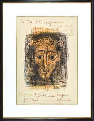 Pablo PICASSO (1881-1973), Plakat na wystawę obrazów Alexa Maguya Galerii de l'Elysee