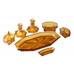Czechoslovakia, Amber toilet set (incomplete), 2nd half of 20th century.