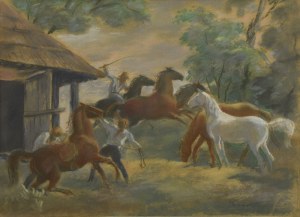 Wacław BOROWSKI (1885-1954), Wyprowadzanie koni, przed 1939