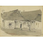 Józef BRANDT (1841-1915), Widok na architekturę drewnianą, ok. 1875