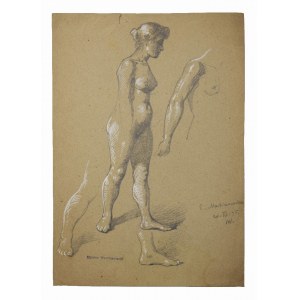 Marian WAWRZENIECKI (1863-1943), Stehender Akt - Frau E. Malinowska, 1895