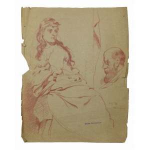 Marian WAWRZENIECKI (1863-1943), Szkic kobiety i mężczyzny, 1891