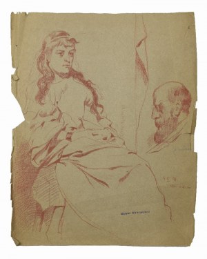 Marian WAWRZENIECKI (1863-1943), Szkic kobiety i mężczyzny, 1891