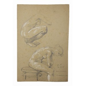 Marian WAWRZENIECKI (1863-1943), Szkice nagiej kobiety - E. Malinowska, 1895