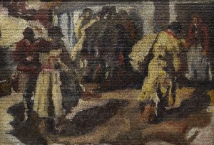 Włodzimierz TETMAJER (1862-1923), Scena przed wiejską chatą