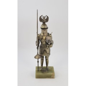 Figur eines Ritters in Turnier-Plattenharnisch