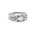 18K WHITE GOLD RING - 4.81 GR WITH DIAMONDS - DH-R768