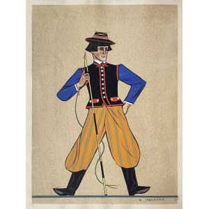 Zofia Stryjeńska (1891-1976), Folk costume from Lowicz, 1939