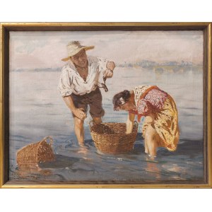 Jakub Michał Kasprowicz (1905-1975), Fishing for crayfish