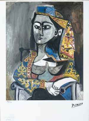 Pablo Picasso (1881-1973), Kobieta w stroju tureckim na fotelu