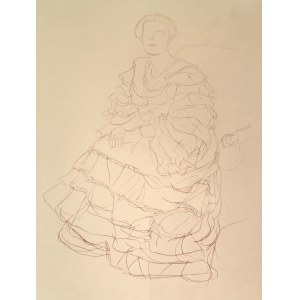 Gustav Klimt (1862-1918), Siedząca dama, 1912
