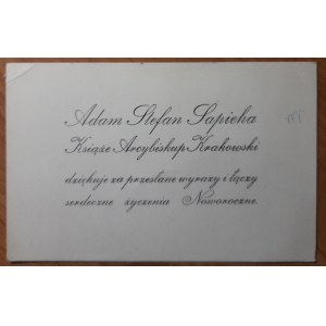 Podziękowania Adama Stefana Sapiechy
