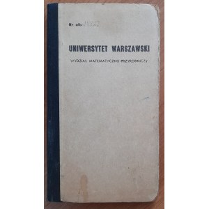 Indeks Uniwersytetu Warszawskiego nr alb.14827