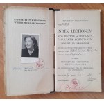 Indeks Uniwersytetu Warszawskiego nr alb.14827